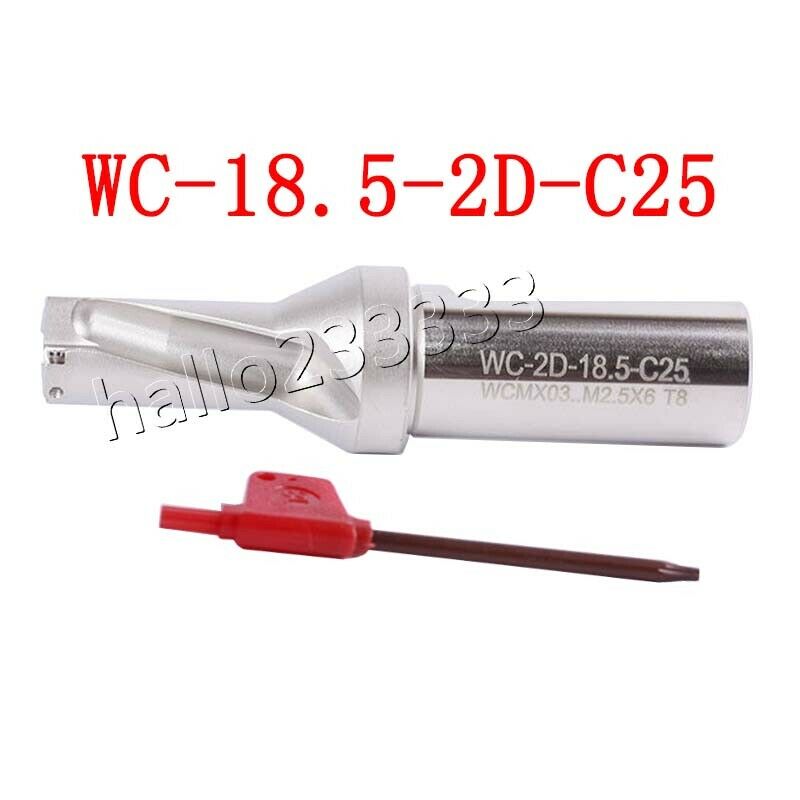 Φ18.5-2D-C25 18.5mm-2D U drill indexable drill For WCMX030208 CNC U drill insert