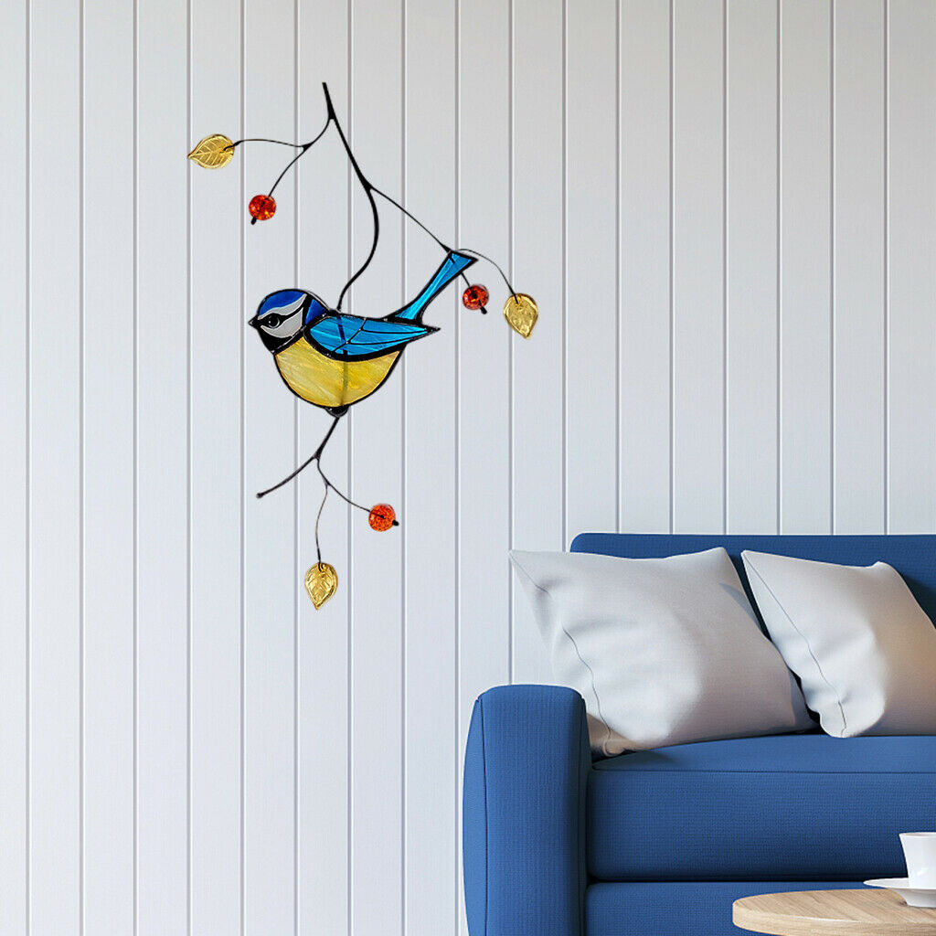 Stain Glass Window Wall Hummingbird Stickers Clings Home Decor Decoration