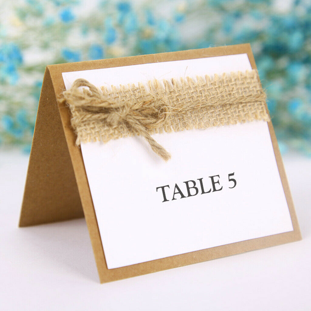 10pcs Guest Party Name Table Place Cards for Shabby Chic Rustic Wedding