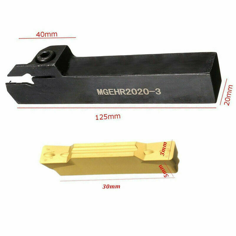 MGEHR2020-3 Lathe Grooving Parting Cutter Tool Holder + MGMN300-M 3mm Inserts