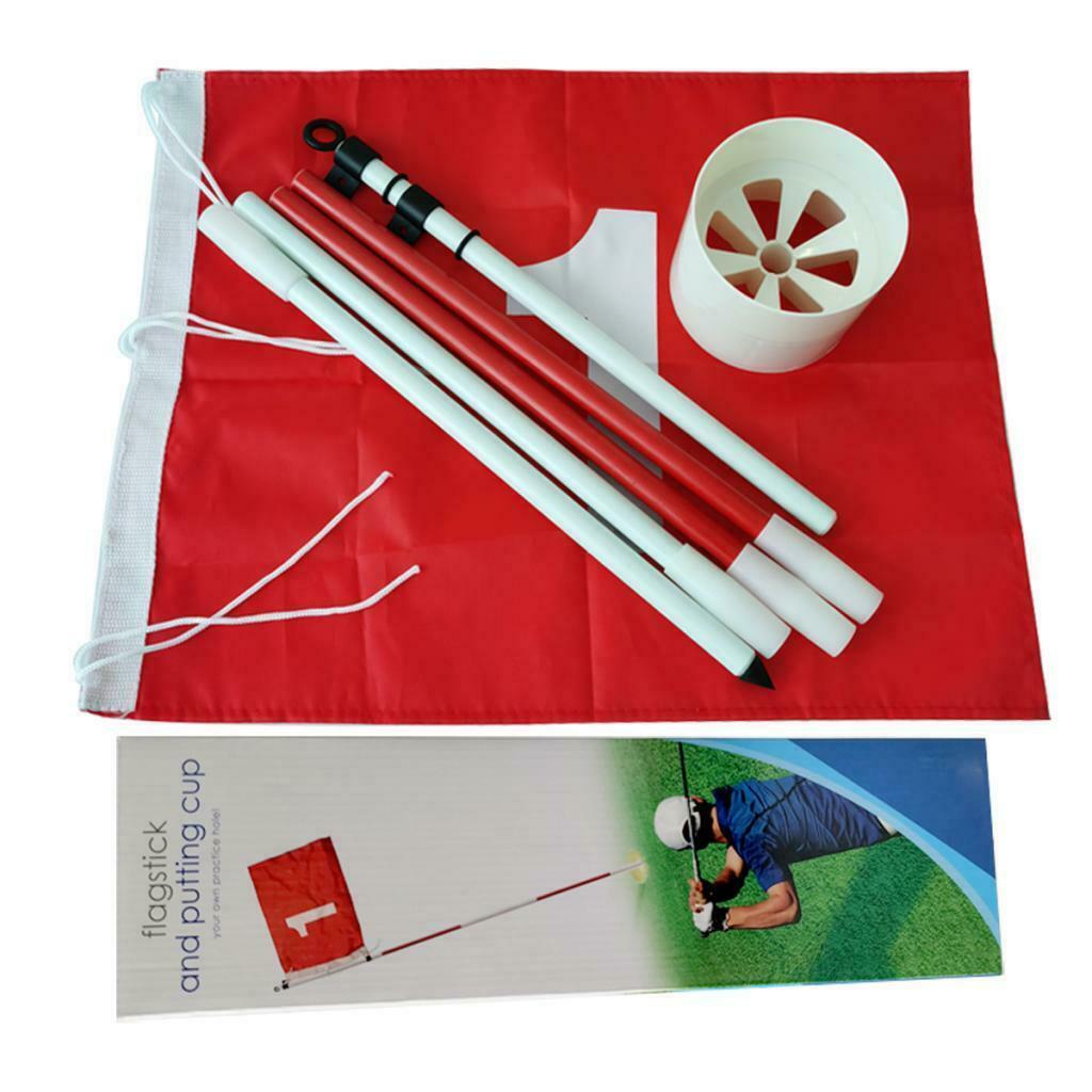 5-Section Golf Flag Stick Garden Training Cup Folding Mark Flags Accessories