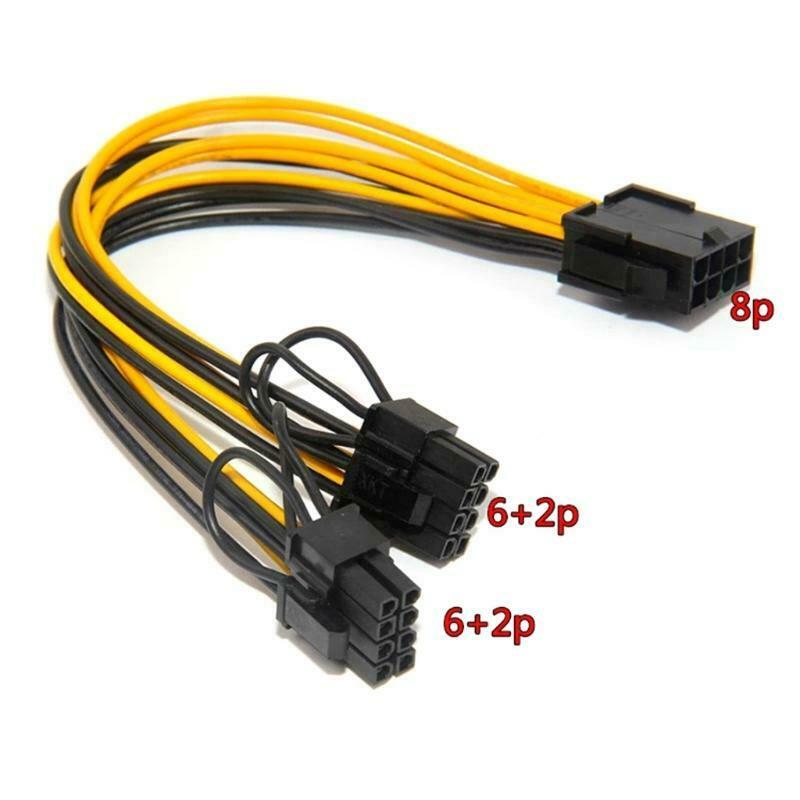 20cm 8 Pin to 8 Pin Adapter 8 Pin to Dual PCIe 8 Pin Graphics Card Power Cables