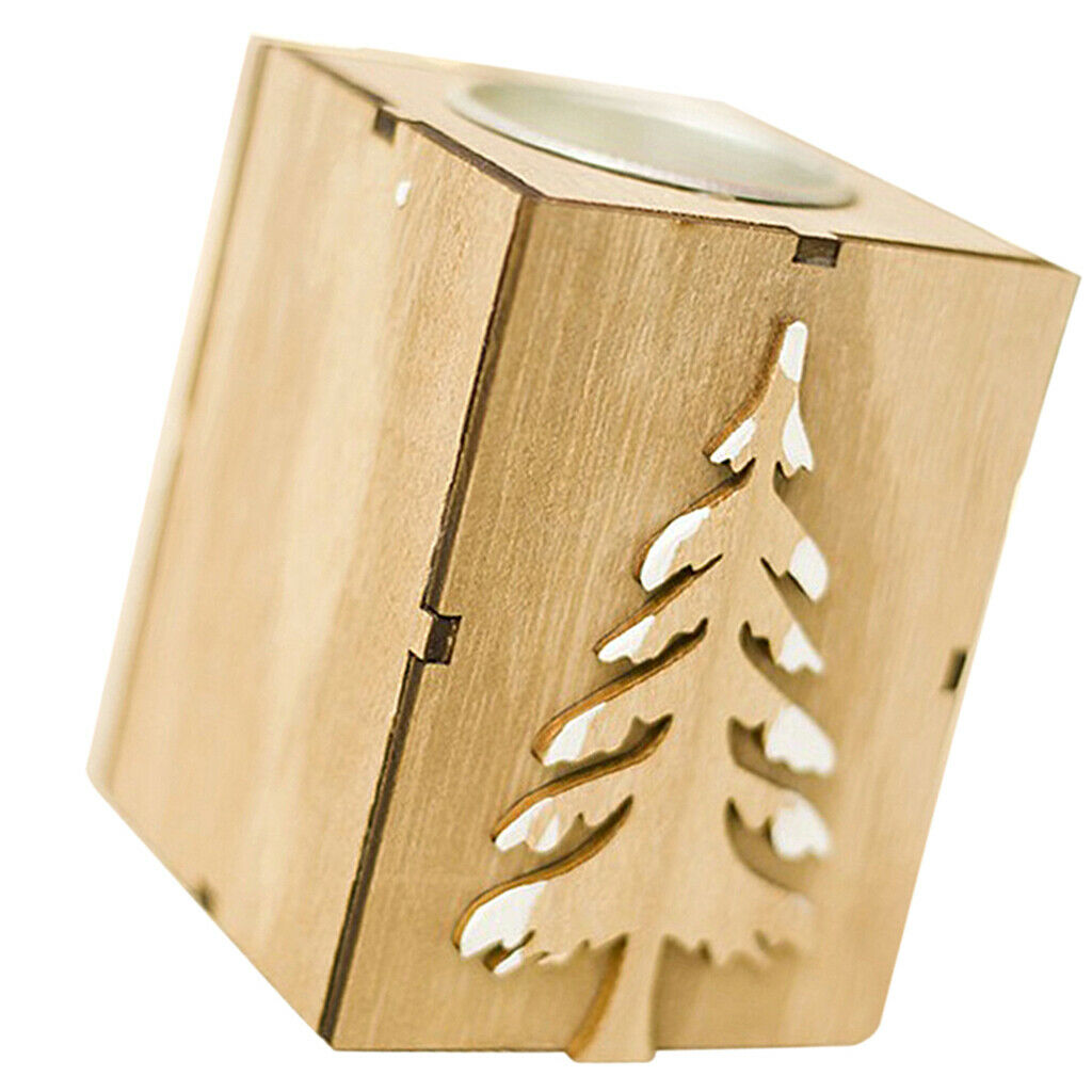 Wooden Candle Holder Tea Light Holder for Christmas Decoration Tree