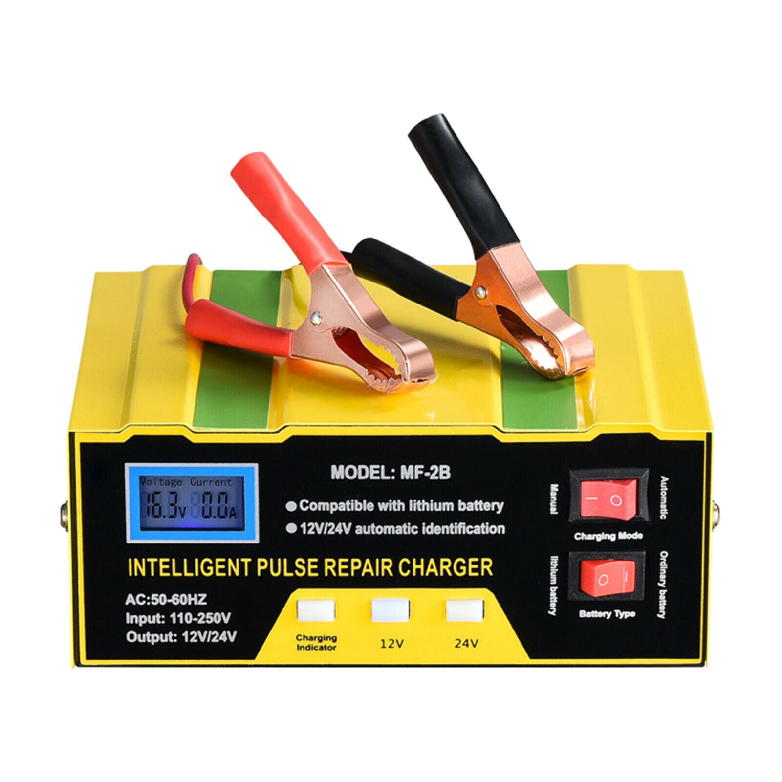 12V 24V Electric Repair Car Battery Charger Maintainer Automatic LCD Display