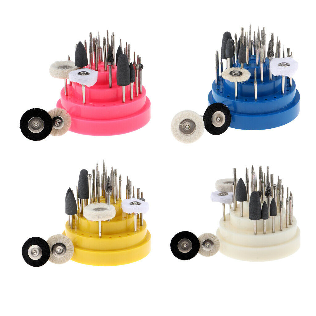 31Pcs Cuticle Clean Nail Drill Bits Set Carbide Nail Files Bit Grinding Head -
