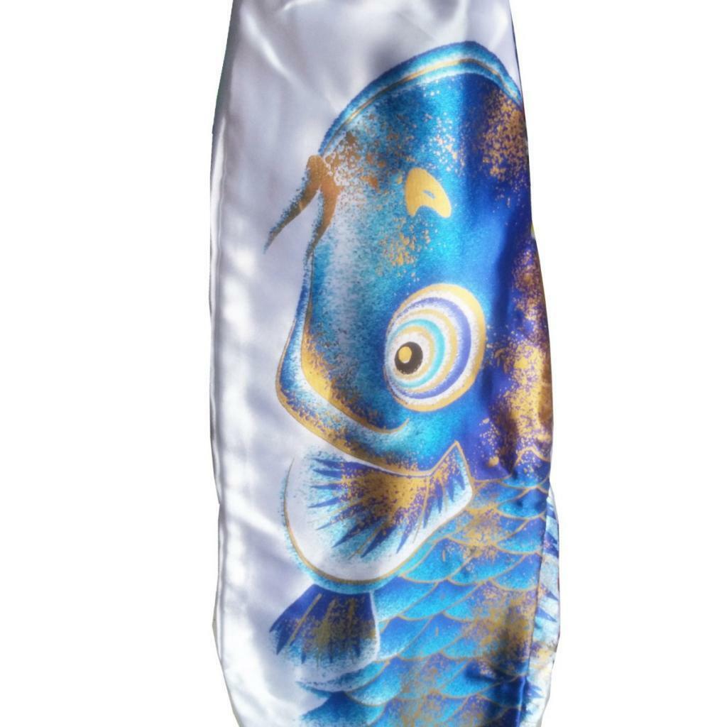 Japanese Windsock Flag Koi Nobori Sailfish Wind Streamer 50cm Golden Blue