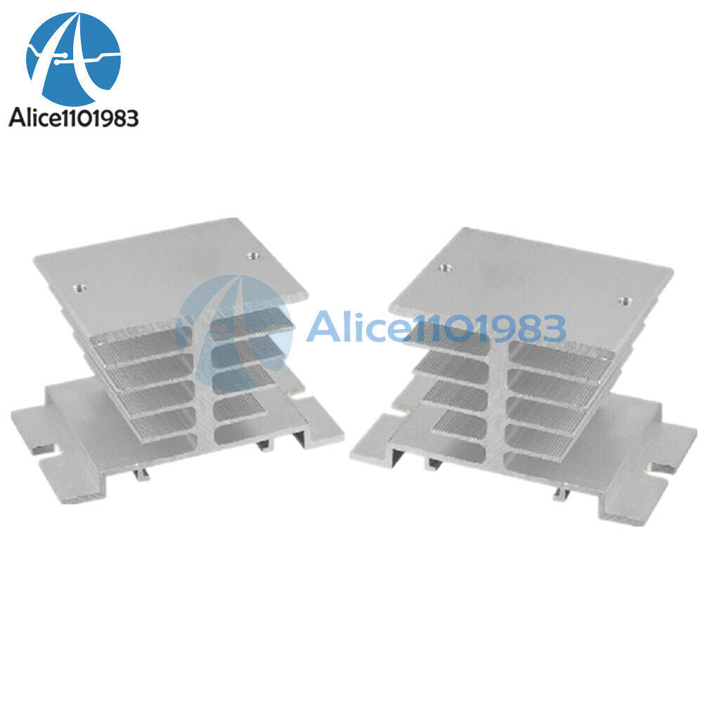 2PCS Aluminum Heat Sink for Solid State Relay SSR Small Type Heat 10A-40A