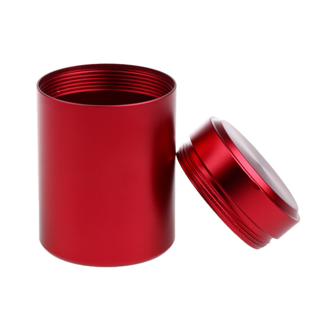 Pack of 2 Small Aluminum Tin Canisters with Airtight Lid for Tea Leaf Sugar