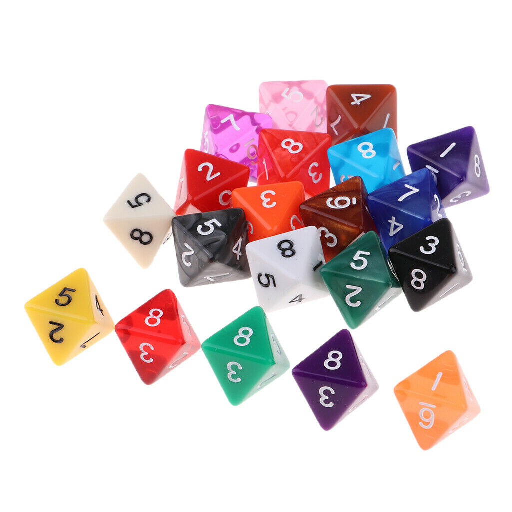40 Pieces Dice Set DND Role Playing Game D8 D10  Table Games Supplies