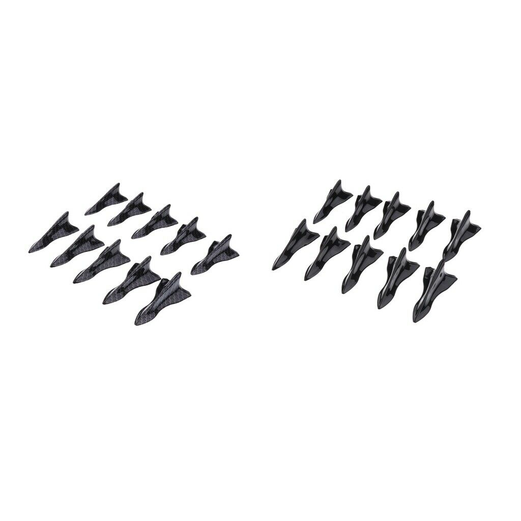 20 Pieces Car Air  Generator Shark Fin Decorative Carbon Pattern+Black