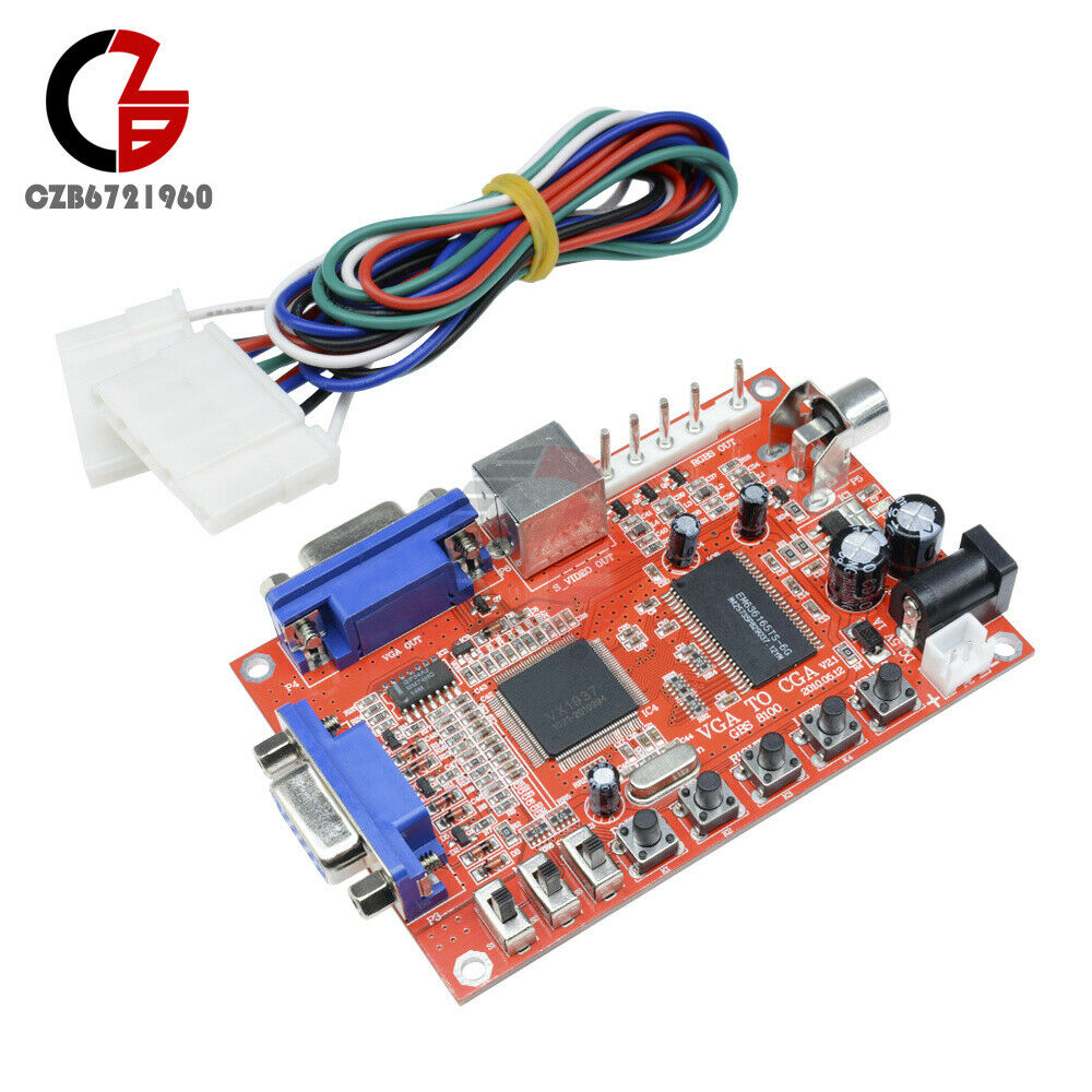 DC 5V VGA to CGA/CVBS/S-Video HD Arcade Video Game Converter Board GBS-8100