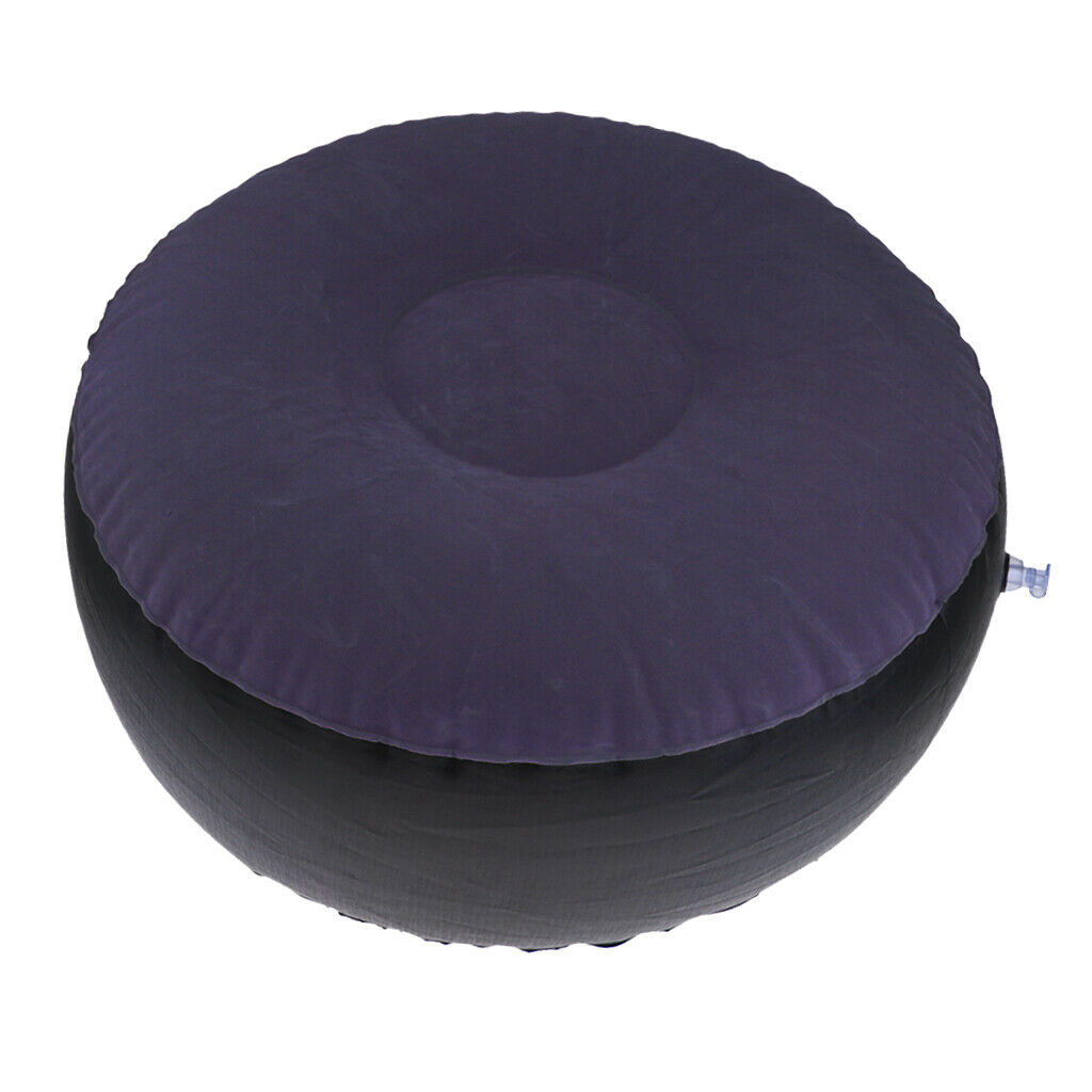 2Pcs Foldable Inflatable Stool Fishing Lounge Air Chair Footstool 24x13inch