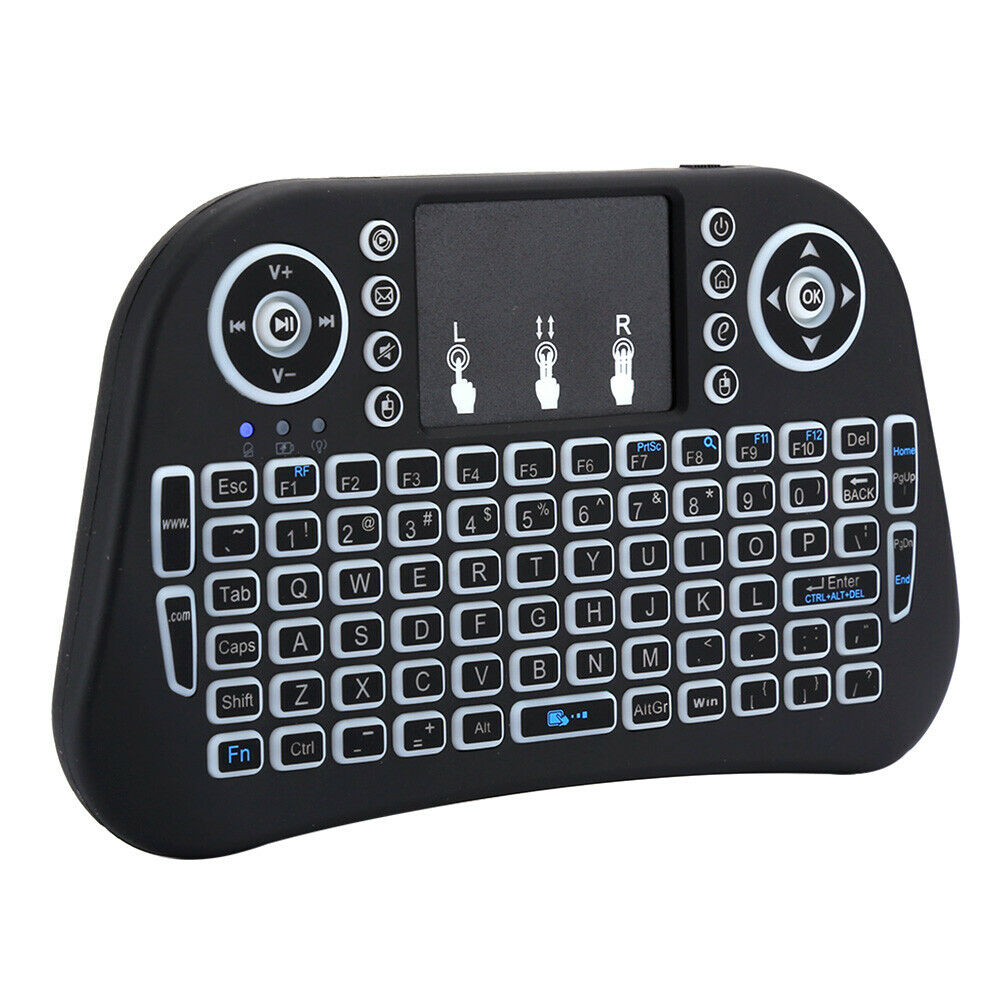 2.4Ghz 94 Key Wireless Keyboard QWERTY Pad Touchpad LED Backlight USB Receiver