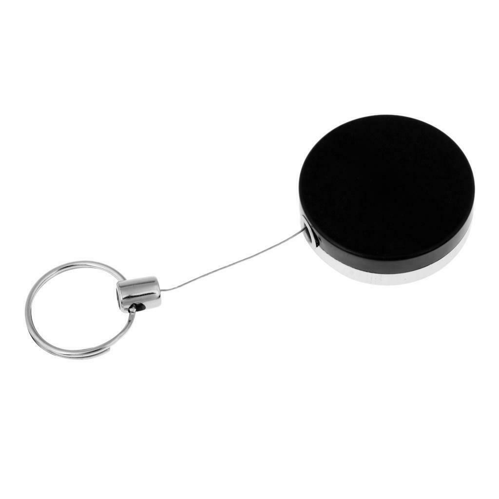 Retractable Key Chain Reel Badge Holder Steel  Ring Belt Clip Clasp