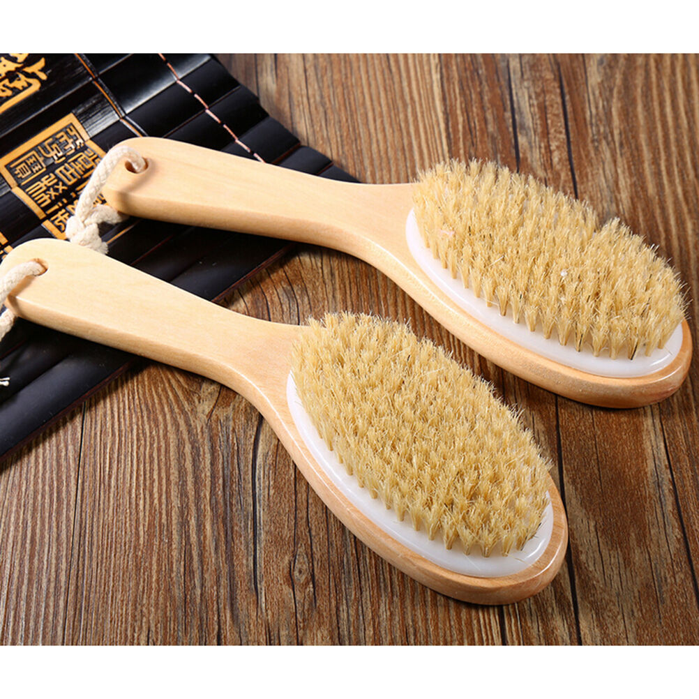 Body Natural Bristle Dry Skin Exfoliation Brush Massager Bath Shower-ScrubbeBDA