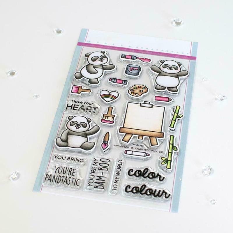 Panda Seal Stamp with Cutting Dies Stencil DIY Scrapbook Embossing Photo Album