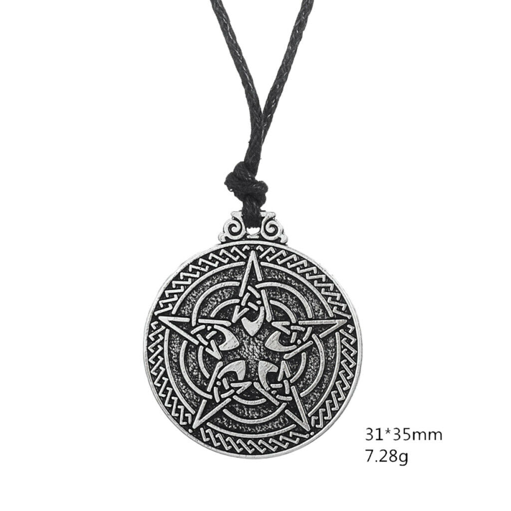 Round Simple Style Hexagram Pendant Alloy Necklace for Boys Girls