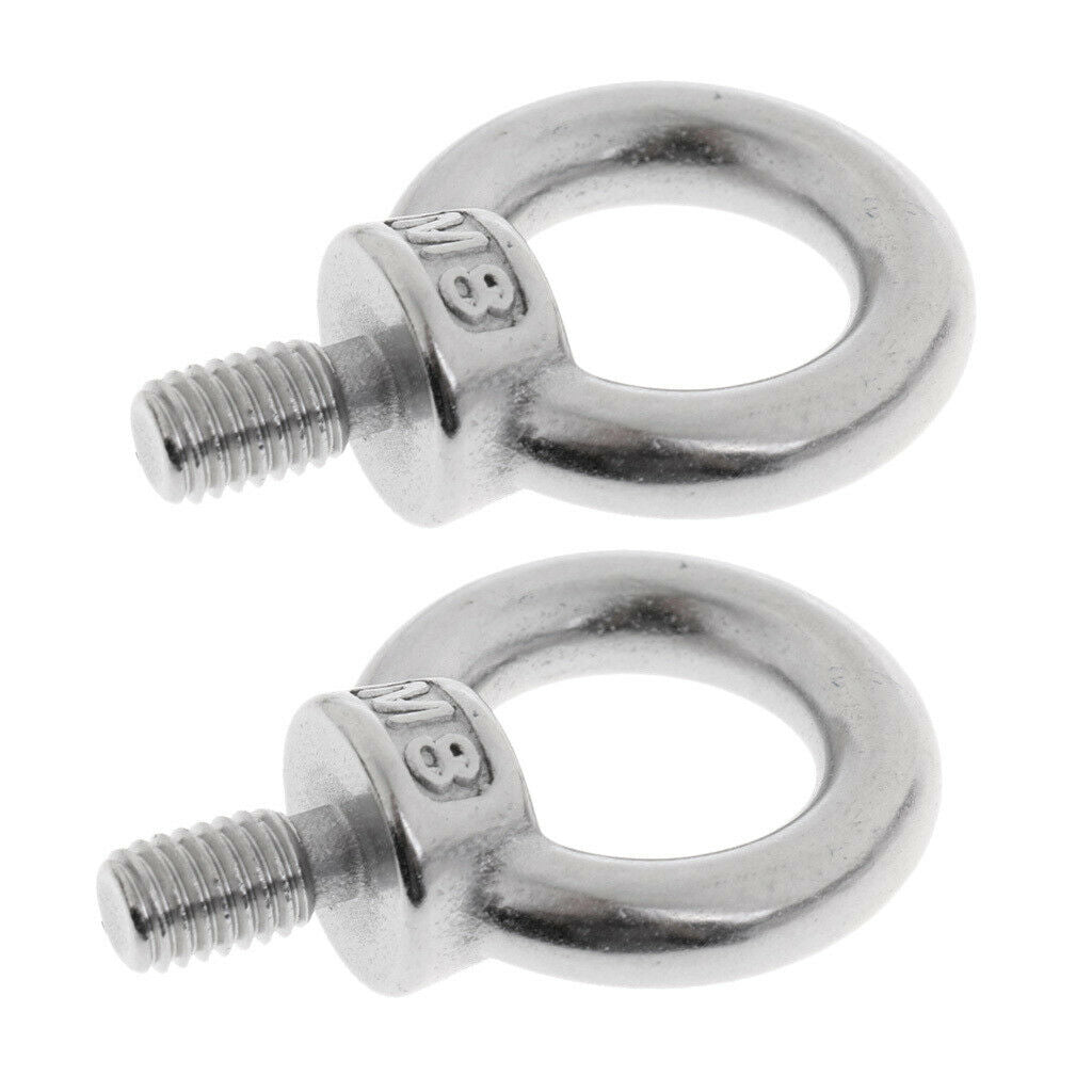 2 Pieces Machine Shoulder Eye Bolt Din Ring Screws Hardware Accessories