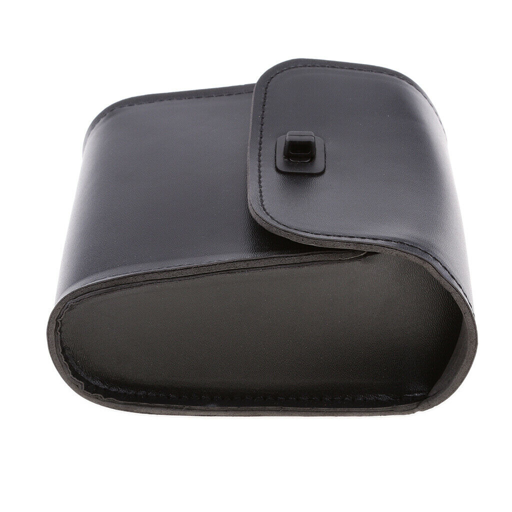 Motorcycle Leather Bike Side Storage Saddle Bag Tool Pouch Luggage Black