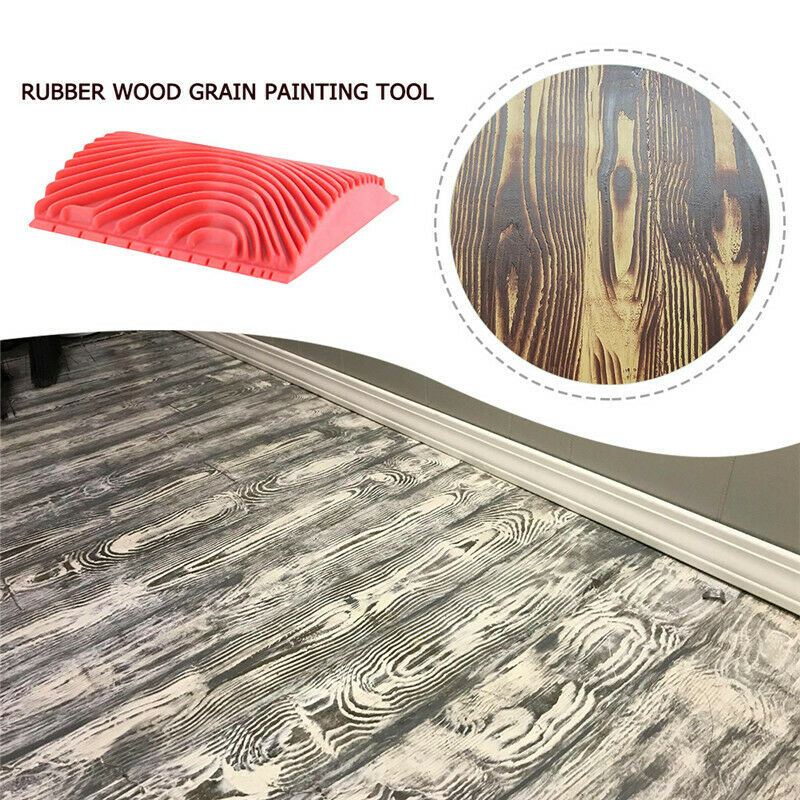 Rubber Imitation Wood Grain Paint Roller Brush Wall Painting Sets Wall TextureY5