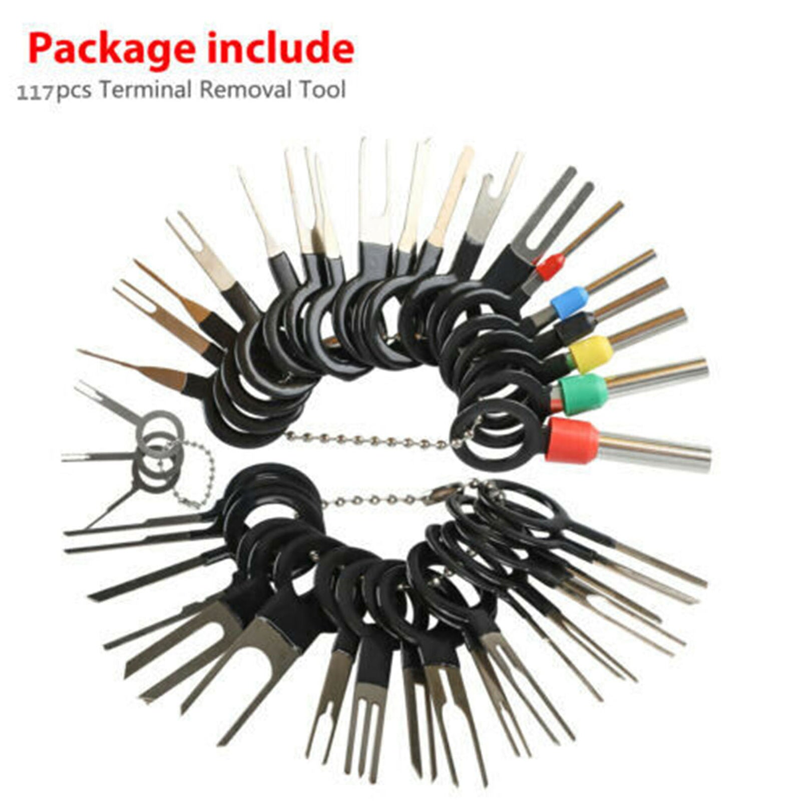 117pcs Car Terminal Removal Tool Kit Wire Connector Extractor Puller Release Pin