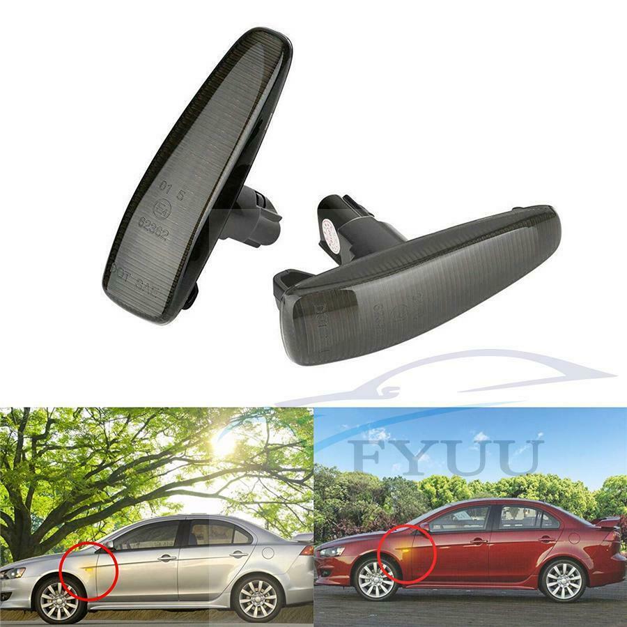 Flowing sequently Turn Signal Light Smoked LED Side Marker For Lancer EVO XSport
