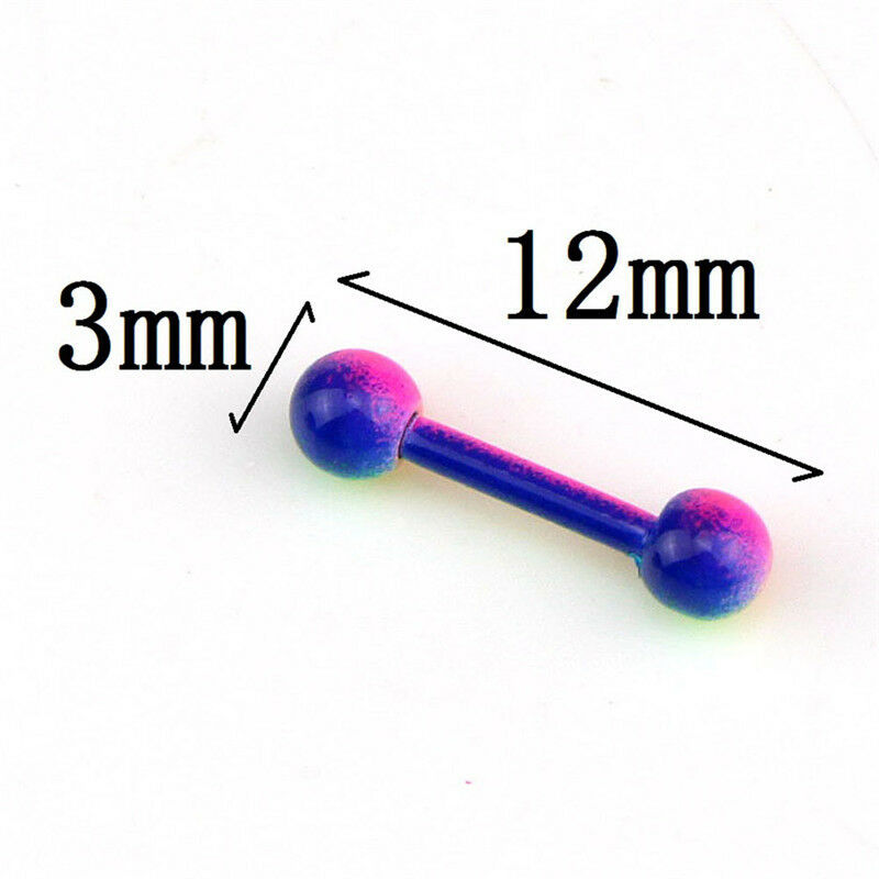 10 Pcs Stainless Steel Barbell Ear Stud Tragus Cartilage Helix Earrings Pierc SJ
