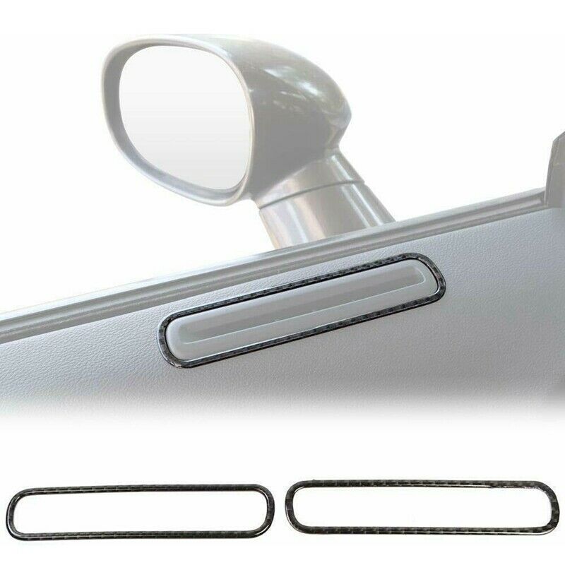 Carbon Fiber Door Air Outlet Vent Cover Trim Bezels for Dodge Challenger 201H9C3