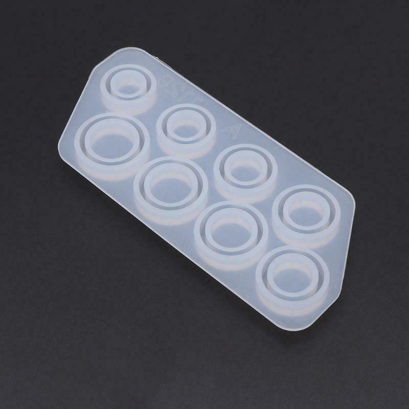 Flat Rings Mold DIY Making Ring Jewelry Silicone Mold Crystal Epoxy Mould