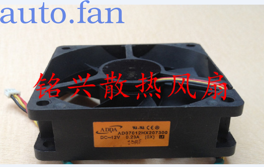 For ADDA AD07012HX207300  fan DC12V 0.23A 2.76W 70*70*20mm 3pin