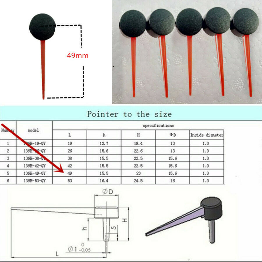 5x 49MM Length Auto Car Motorcycle Speedometer Speedo Needles Pointers Universal