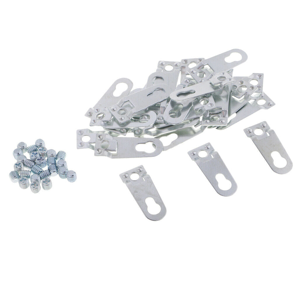 25pcs Hardware Keyhole Hanger And Wall Decor Hanger Heavy