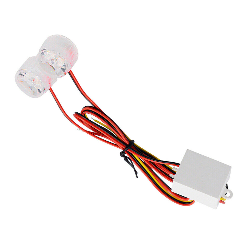 2 Pieces Car Auto Truck ATV Flashing Emergency LED Strobe Lights RED BLUE