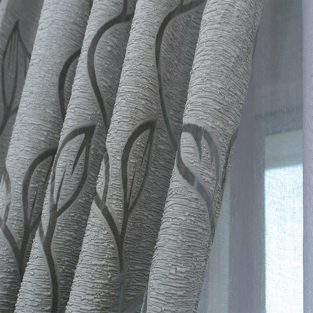 Hanging Sheer Curtain Flat Window Blinds Curtain Tulle Curtain New Gray