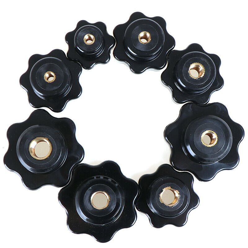 M8 Female Thread ven Star Shaped Head Clamping Nuts Knob Ship F~ii  .l8