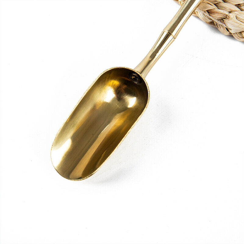 Brass Copper Dinnerware Set Spoon Tea Spoon Dessert New Bamboo Creati.l8