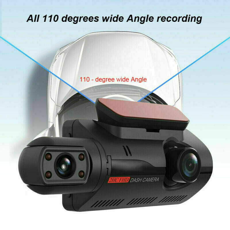 1080P Dual Lens Front & Inside Dash Cam Video Recorder Car DVR Night Vision