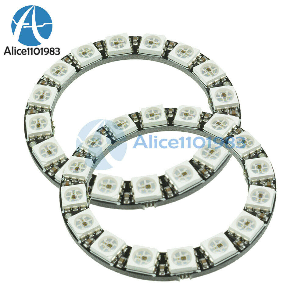 2PCS RGB LED Ring 16Bit WS2812 5050 RGB LED + Integrated Drivers For Arduino DIY