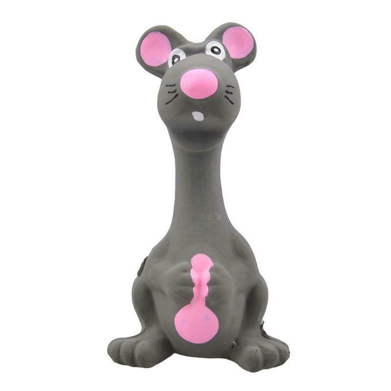 Interactive Fetch Play Latex Rubbe Mouse Shape Dog Toys with Squeaking Sound