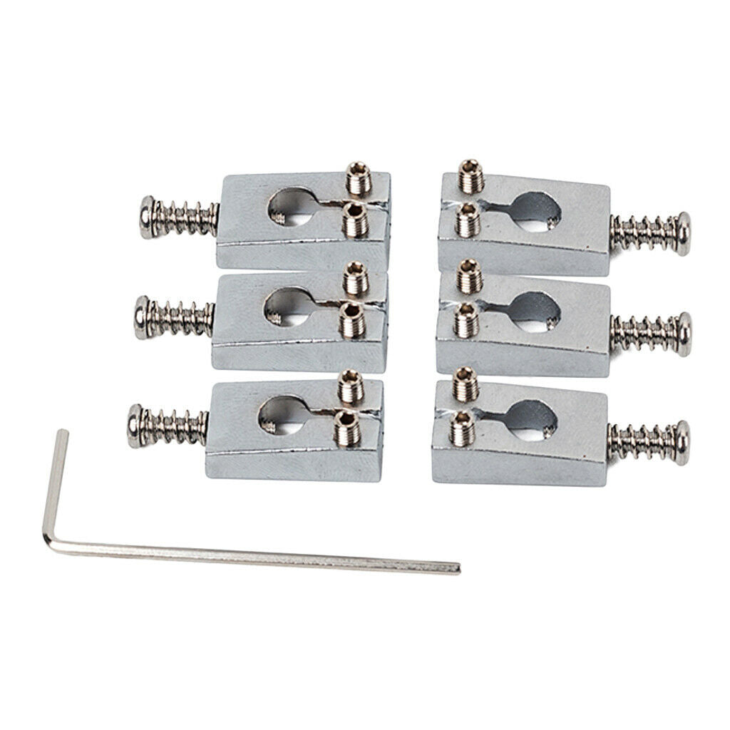 6 Piece Durable Brass Bridge Guitar Saddle Set