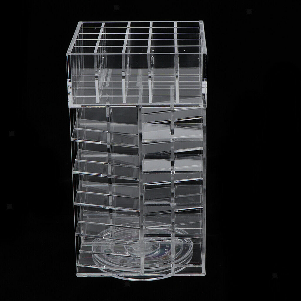 Acrylic Rotating Lipstick Organizer Holder Spinning Lipgloss Tower Stand 65