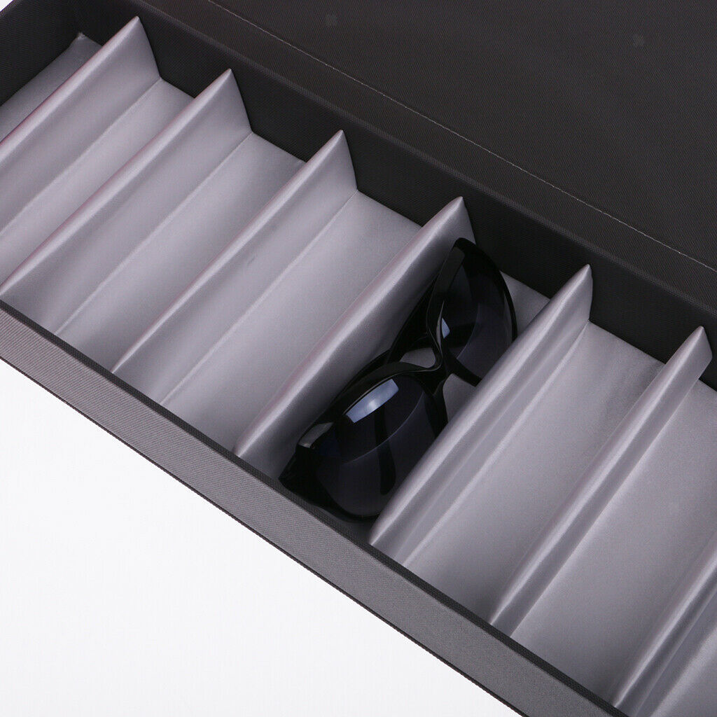 8 Pairs Eyeglass Sunglasses Protector Storage Display Case Box Holder Grey