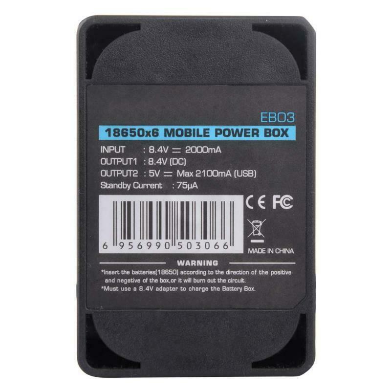 5V 8.4V 6x 18650 Waterproof Battery Pack Box Case Cover For Cellphone Bike Lamp