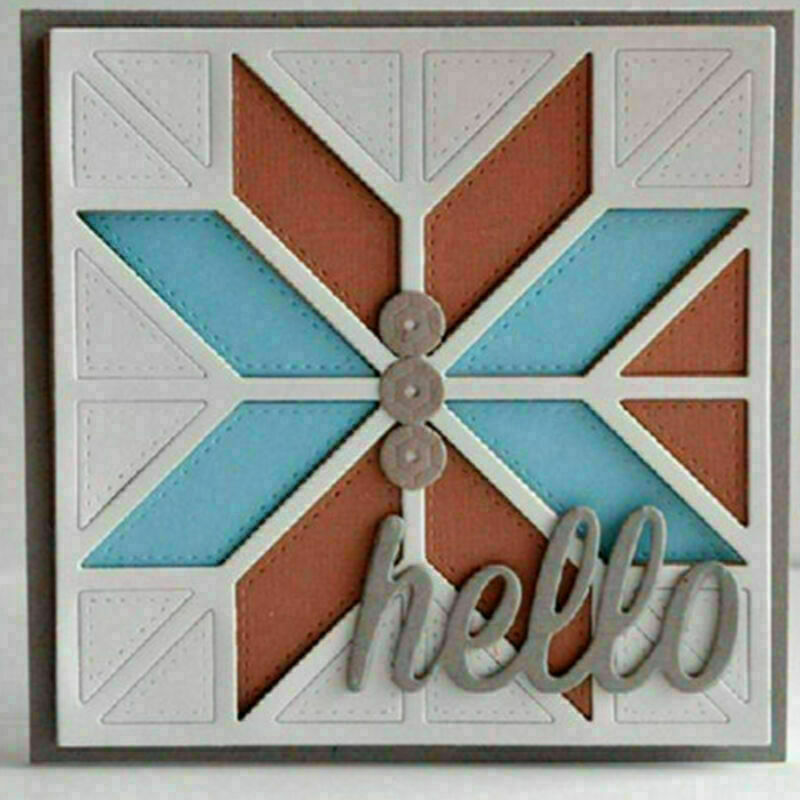 Diagonal Quilt Metal Cutting Dies Stencil Scrapbooking Card Embossing Craft DIY