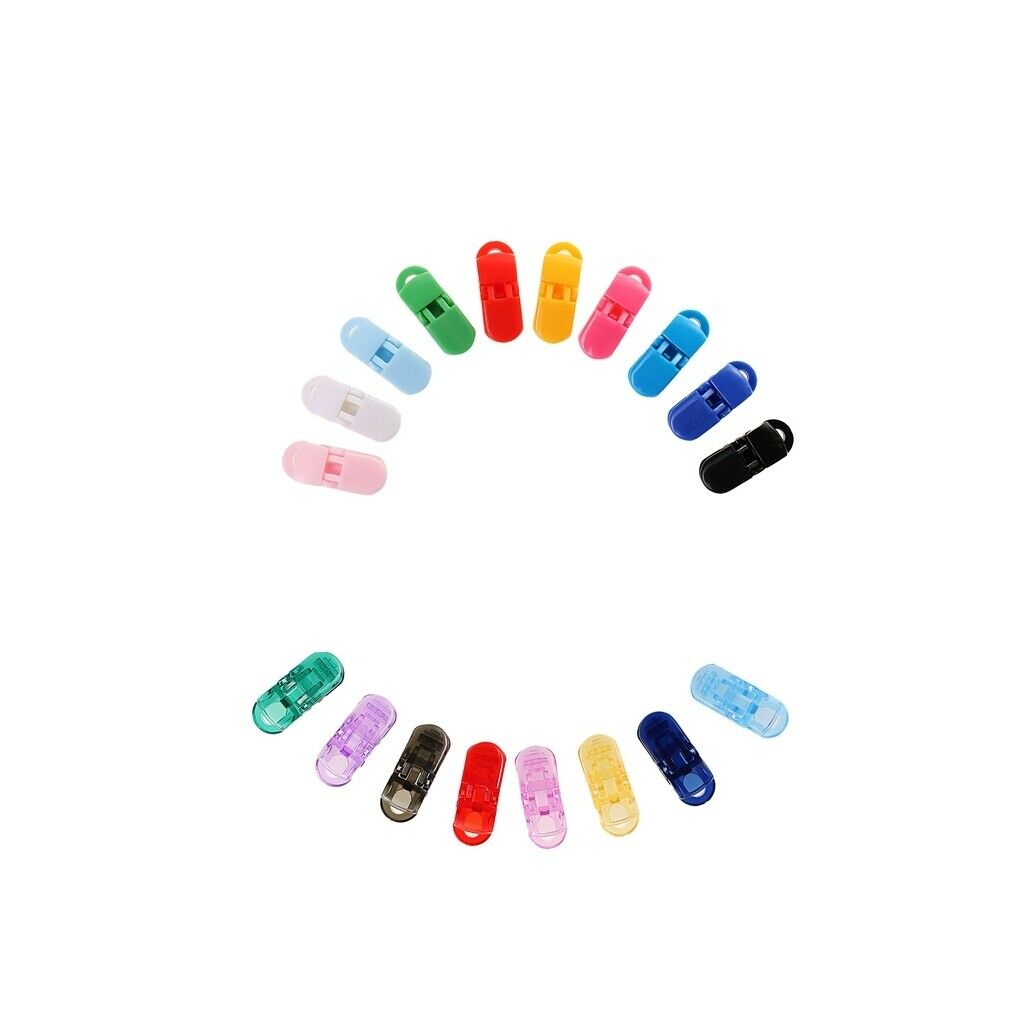 18Pcs Plastic Pacifier Soother Clip Dummy Clips Baby Shower Gift