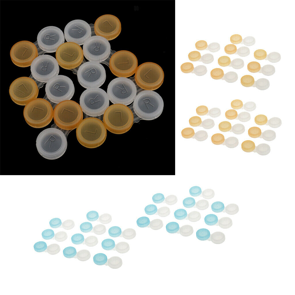 Lot of 40pcs Portable Contact Lens Case Travel Lenses Storage Soaking Boxes
