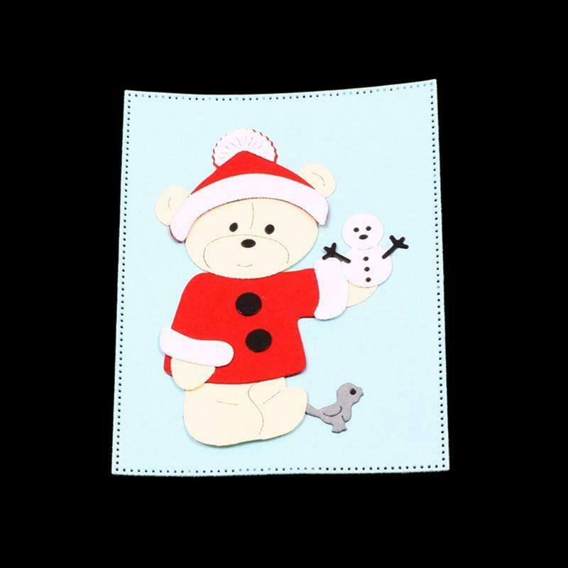 Christmas Bear Metal Cutting Dies Stencil DIY Scrapbooking Album Paper Card Mold