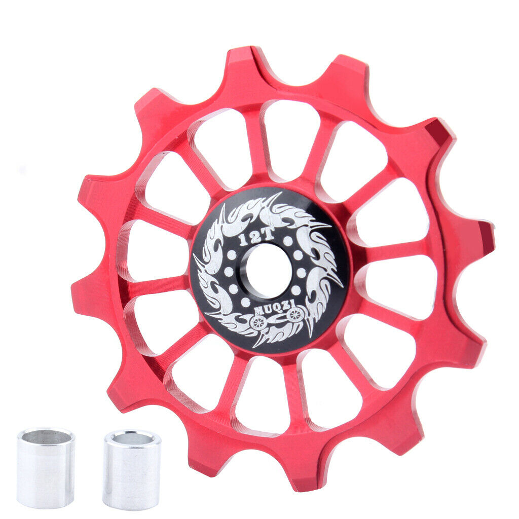 Bike Cycling Jockey Wheel Rear Derailleur Pulley Bicycle Ceramic Guide Red