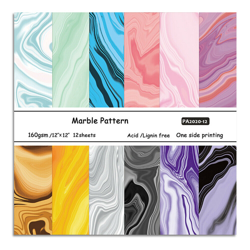 12Pcs 12" Paper Pad DIY Junk Journal Scrapbooking Album Background Decor Crafts