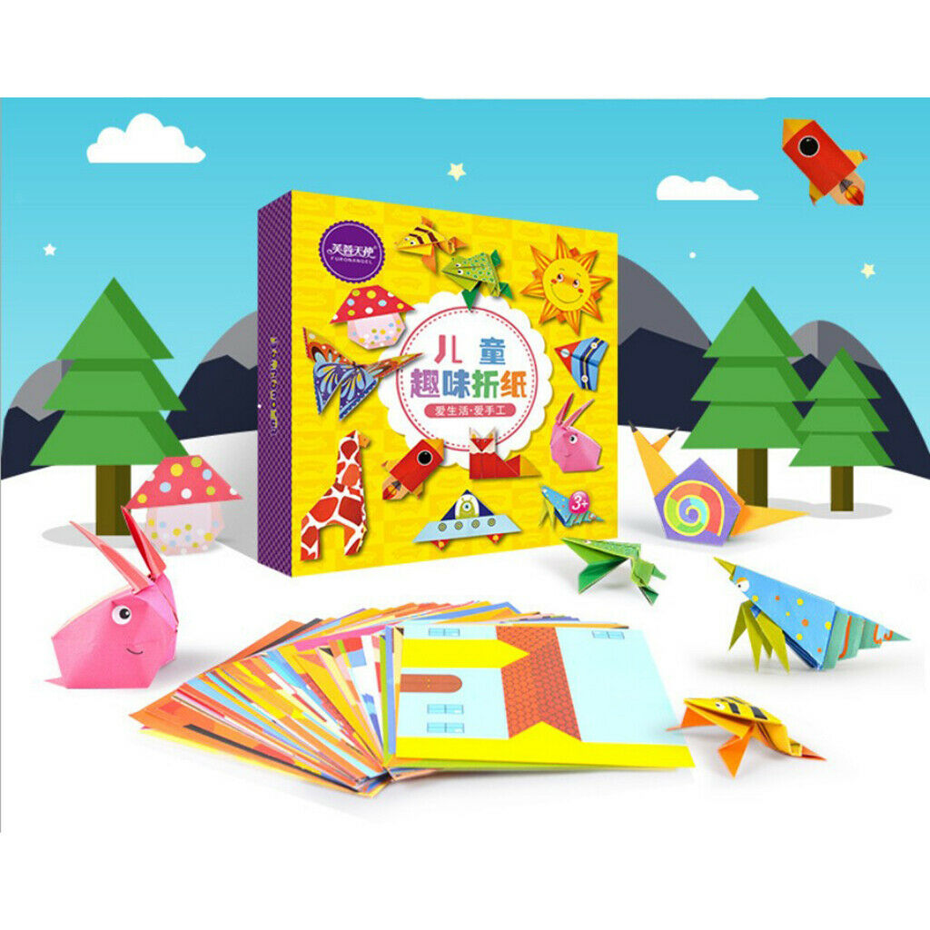 Origami DIY Toys Origami Folding Papers Book Kit 54 Patterns 108 Fold Papers